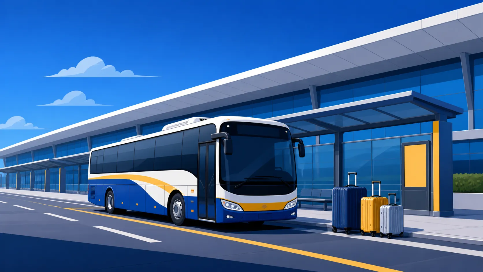 Yonago Kitaro Airport and the airport bus