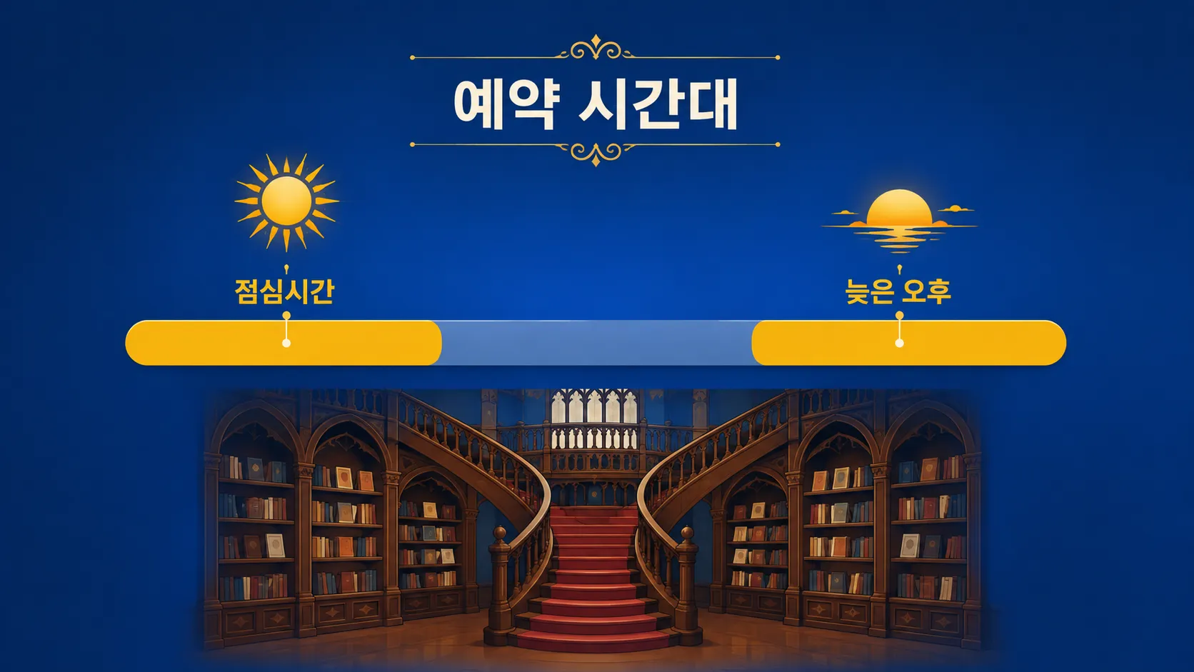 렐루 서점 덜 붐비는 시간대 예약 인포그래픽