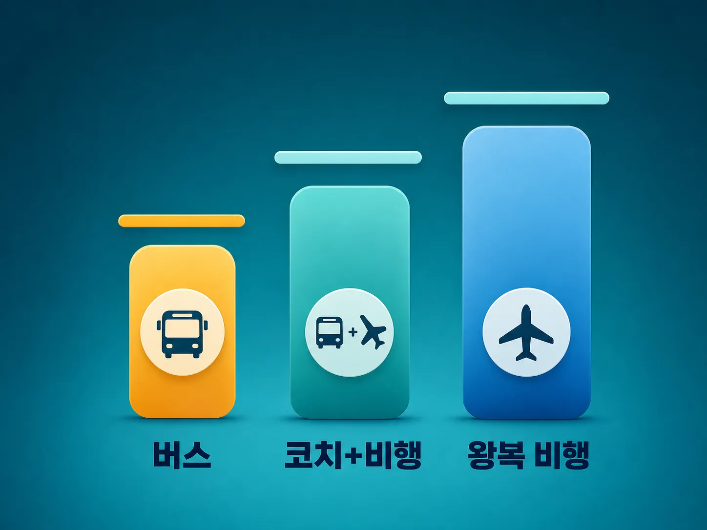 밀포드 사운드 투어 세 가지 옵션 요금 대비 소요시간 인포그래픽
