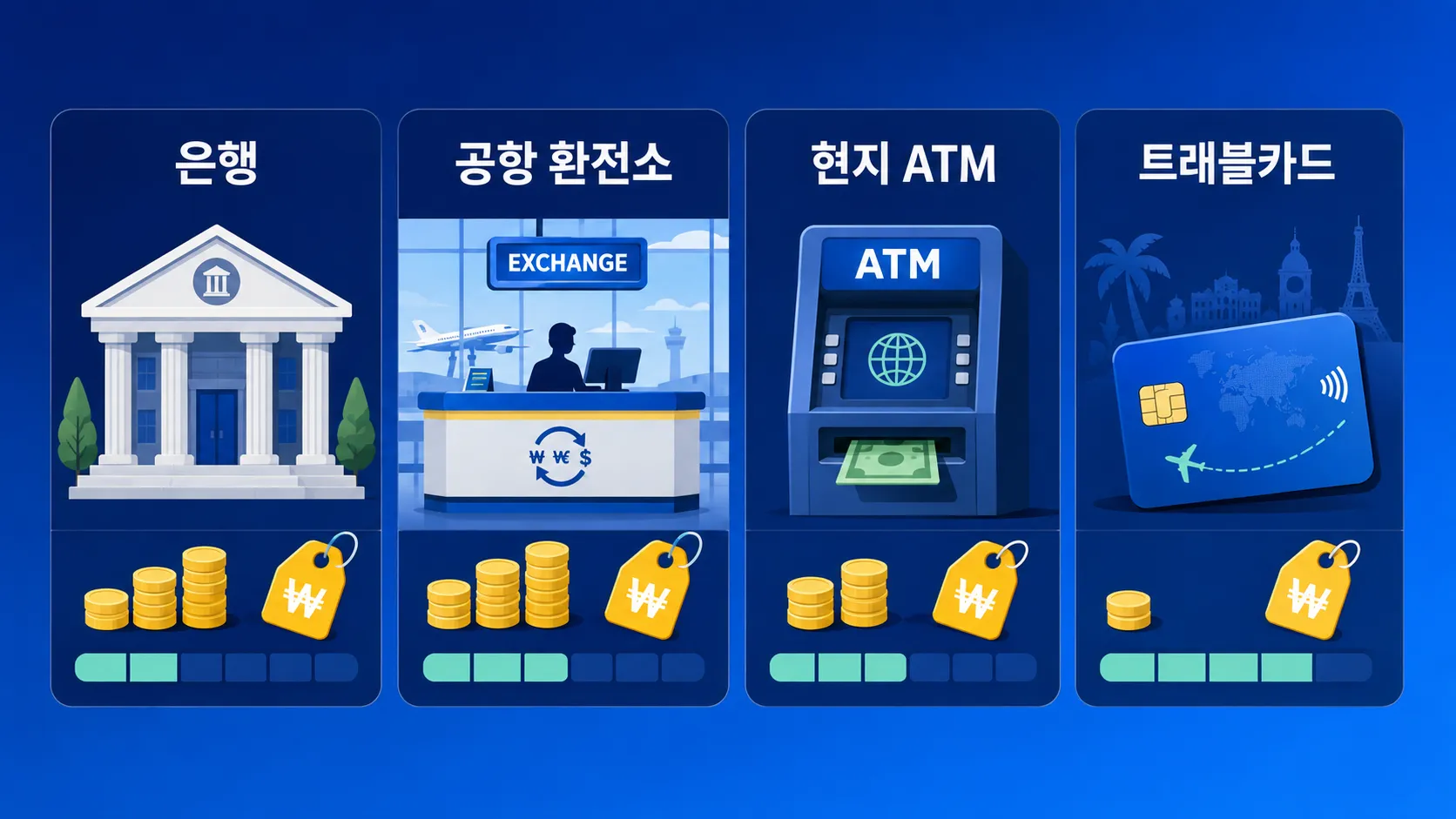 Comparing the total cost of exchanging ¥100,000 by method