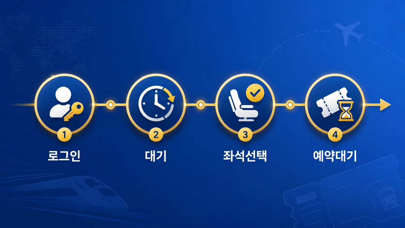 추석 기차표 예매 당일 정각 대응 순서 타임라인 인포그래픽
