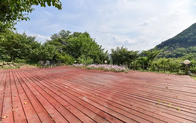 하동 그린나래펜션 전망